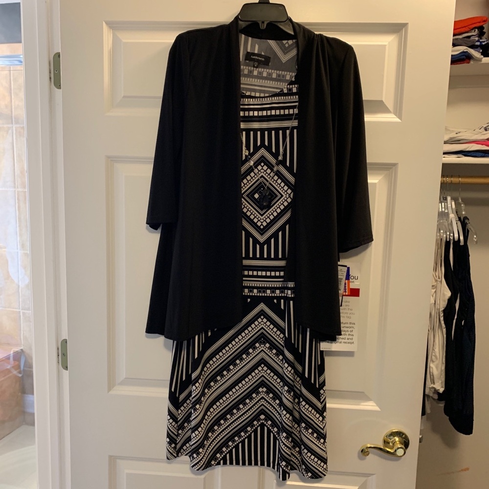 R&M Richards dress, jacket, and matching necklace!